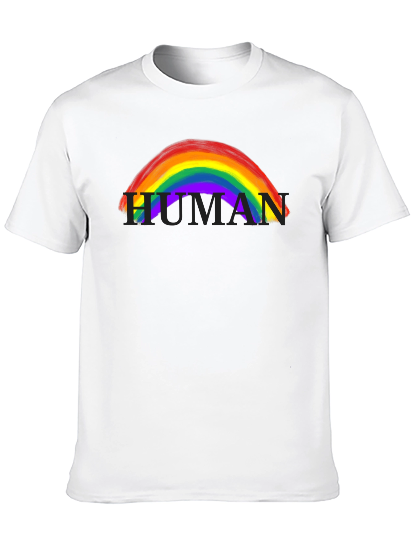 Camiseta Negra Human Rainbow LGBTQ+