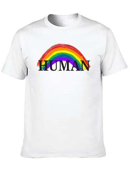 Camiseta Negra Human Rainbow LGBTQ+