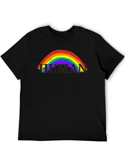 Camiseta Negra Human Rainbow LGBTQ+