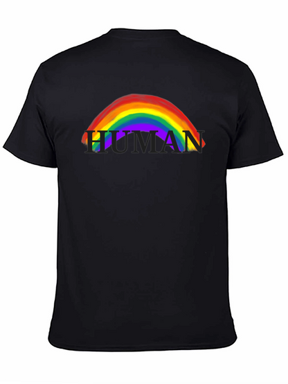 Camiseta Negra Human Rainbow LGBTQ+