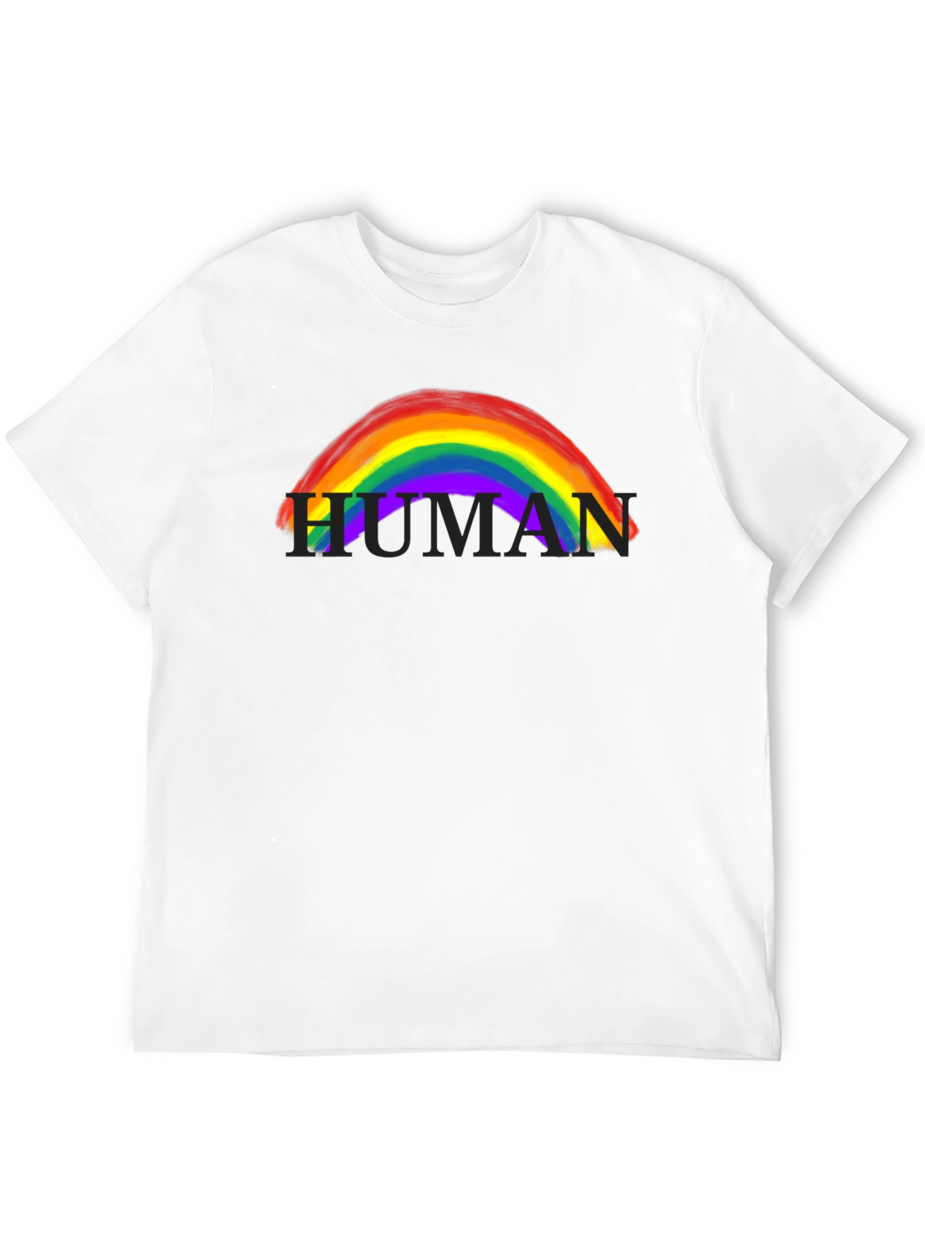 Camiseta Negra Human Rainbow LGBTQ+