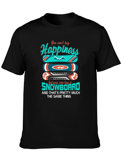 Camiseta Negra Felicidad Snowboard