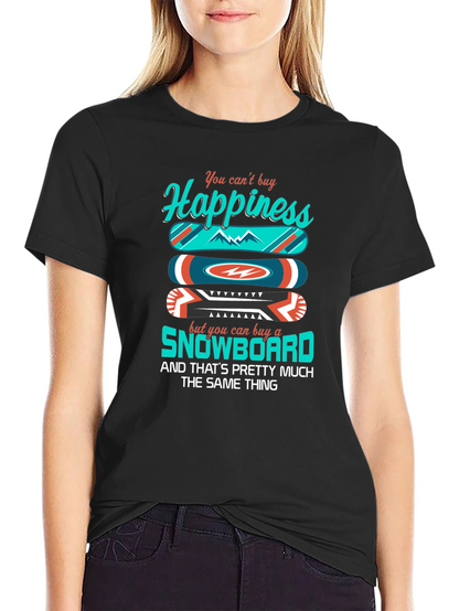 Camiseta Negra Felicidad Snowboard