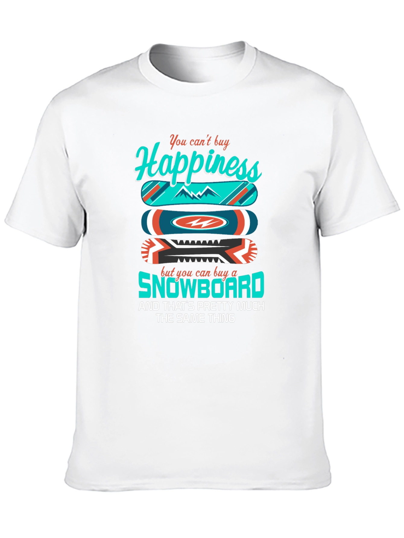 Camiseta Negra Felicidad Snowboard