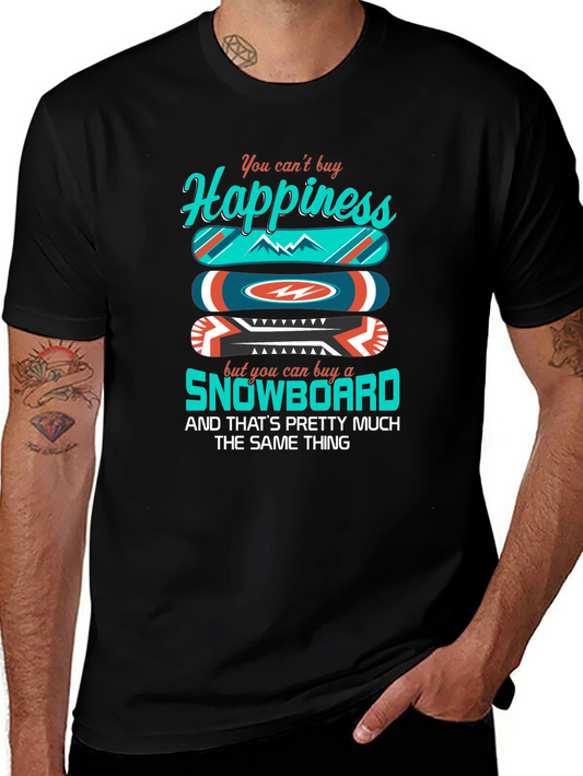 Camiseta Negra Felicidad Snowboard