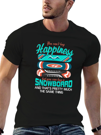 Camiseta Negra Felicidad Snowboard