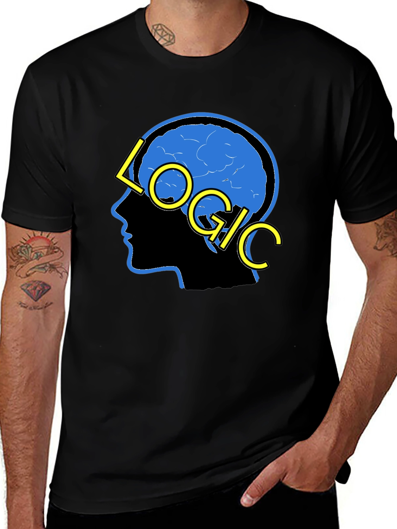Camiseta Negra Logic para Hombre