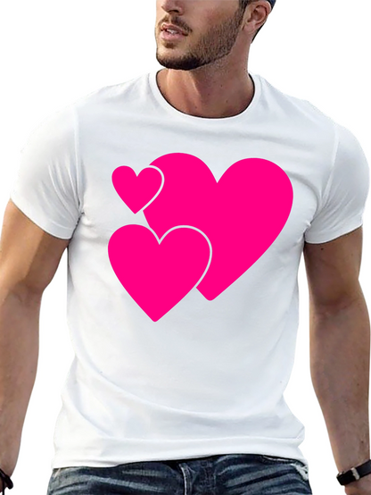 Camiseta Negra con Corazones Rosados