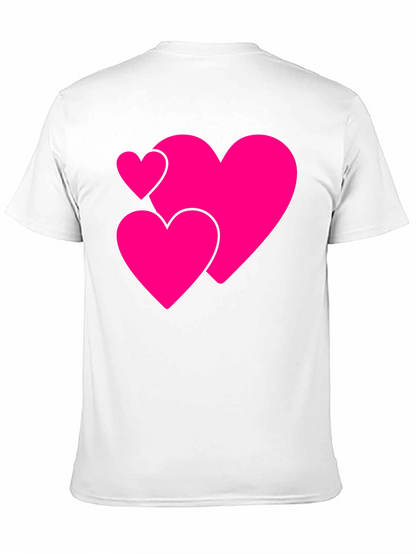 Camiseta Negra con Corazones Rosados