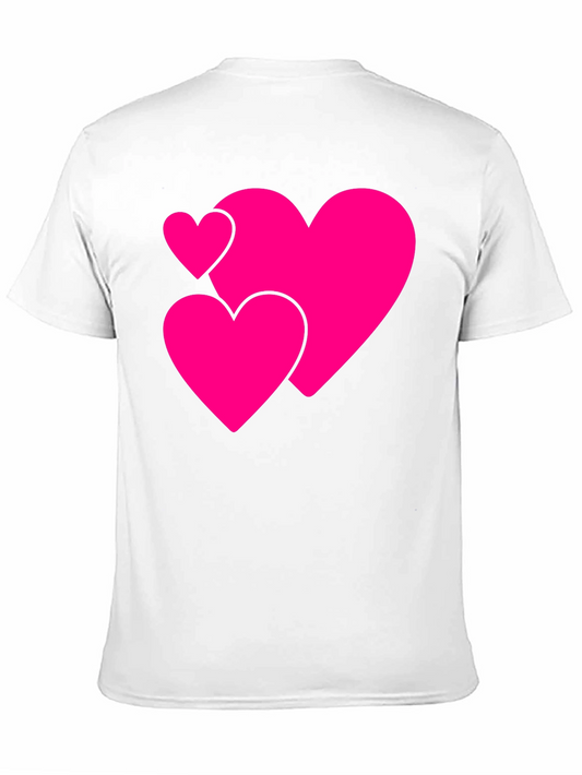 Camiseta Negra con Corazones Rosados