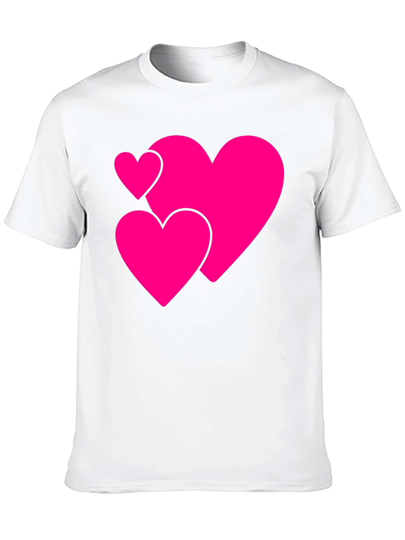 Camiseta Negra con Corazones Rosados