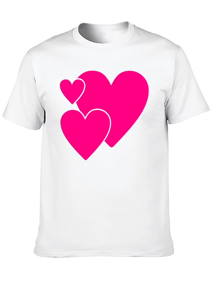 Camiseta Negra con Corazones Rosados