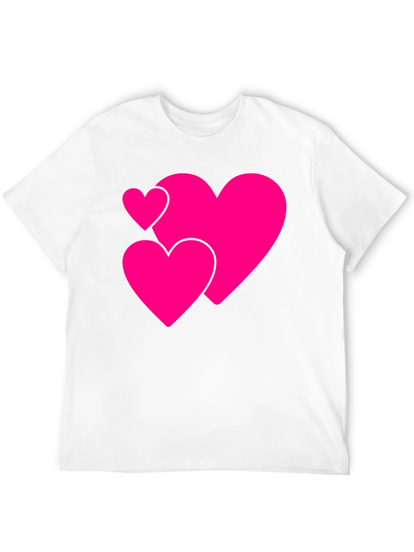 Camiseta Negra con Corazones Rosados