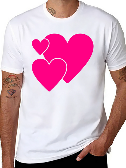 Camiseta Negra con Corazones Rosados