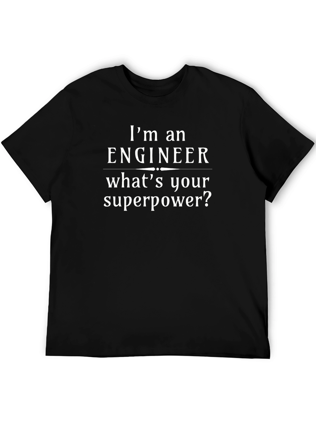 Camiseta Negra con Diseño para Ingenieros
