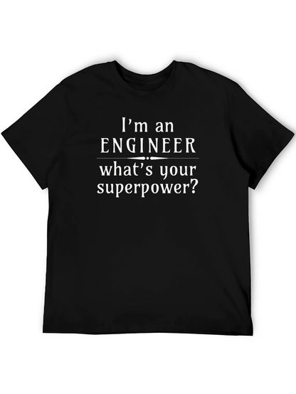 Camiseta Negra con Diseño para Ingenieros