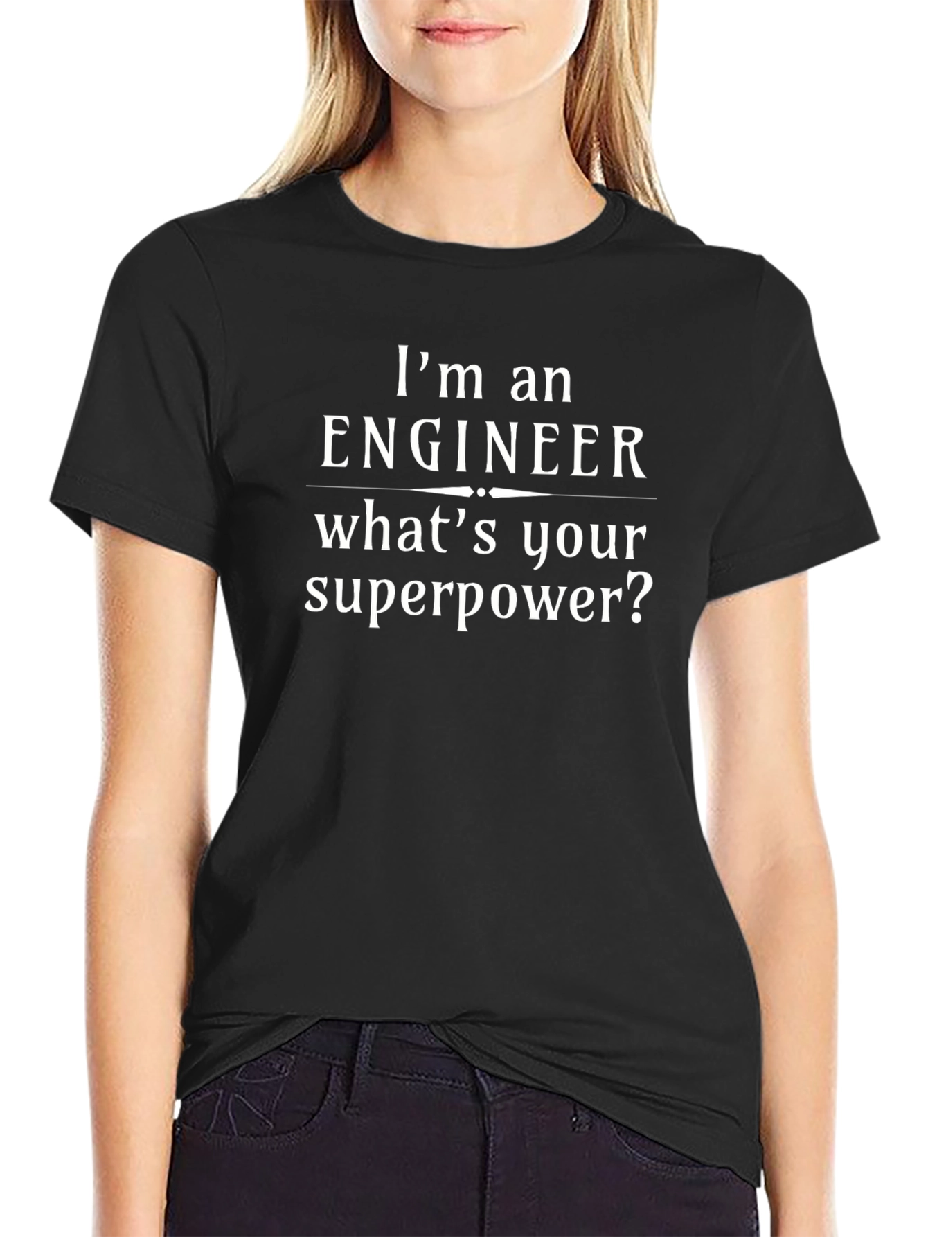 Camiseta Negra con Diseño para Ingenieros