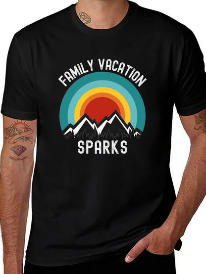 Camiseta Negra Vacaciones Familiares en Sparks