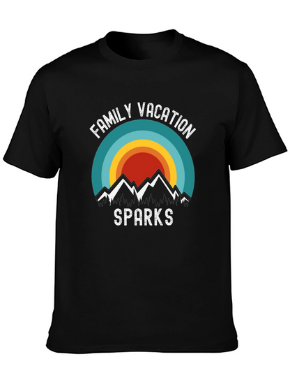 Camiseta Negra Vacaciones Familiares en Sparks