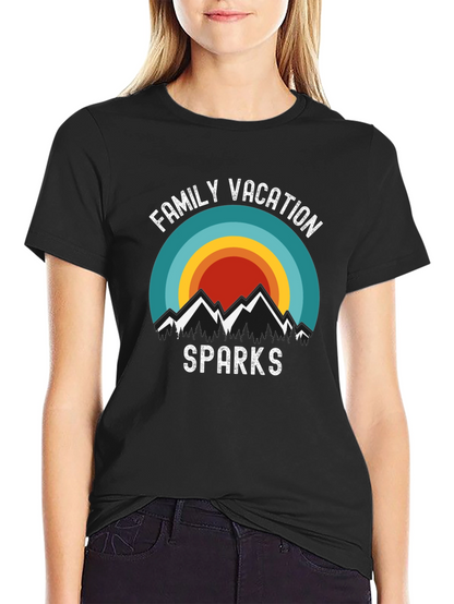 Camiseta Negra Vacaciones Familiares en Sparks