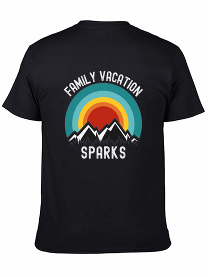 Camiseta Negra Vacaciones Familiares en Sparks