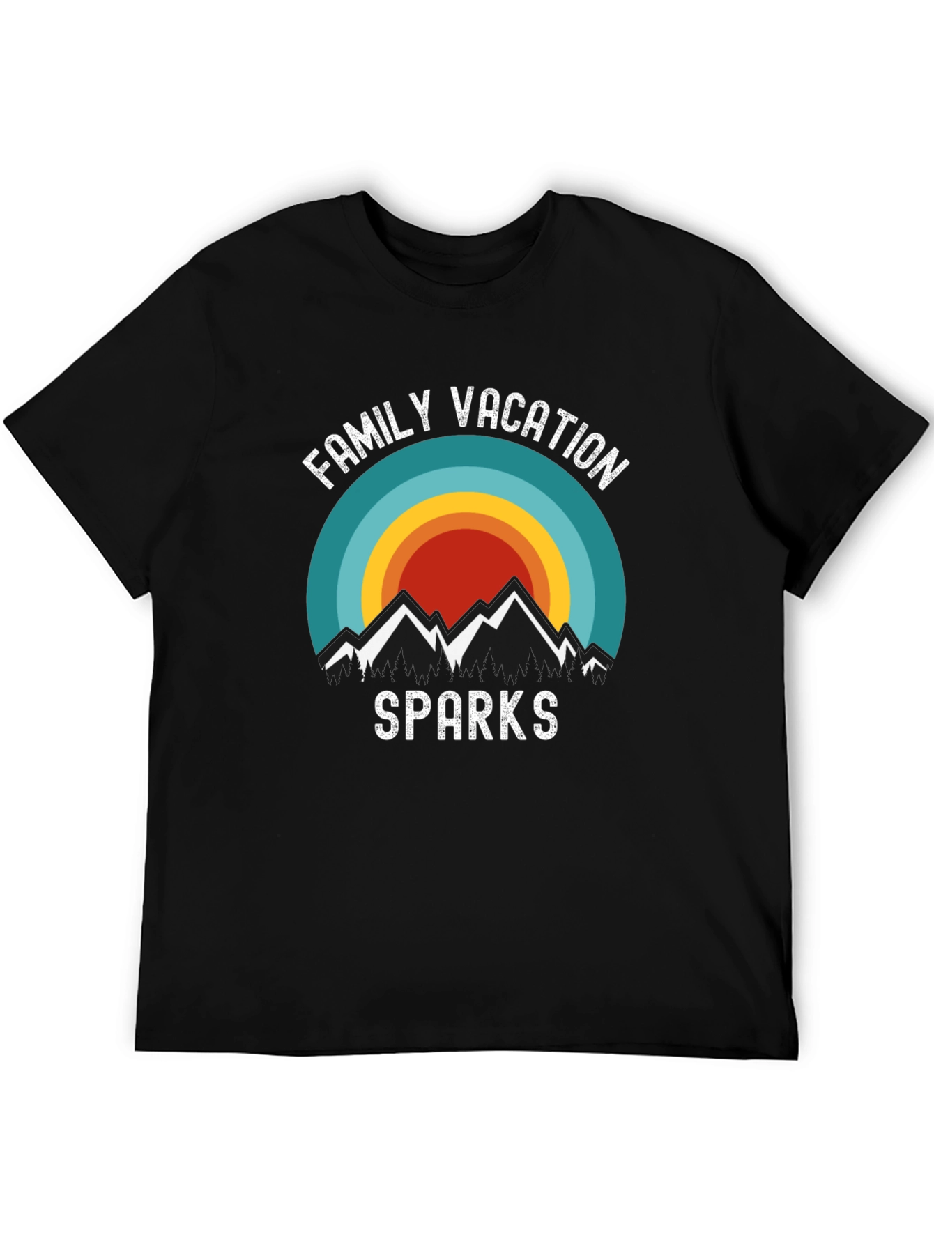 Camiseta Negra Vacaciones Familiares en Sparks