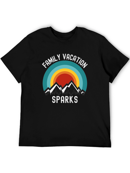 Camiseta Negra Vacaciones Familiares en Sparks