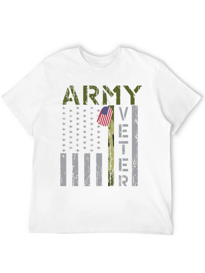 Camiseta Negra Militar Veterano del Ejército USA