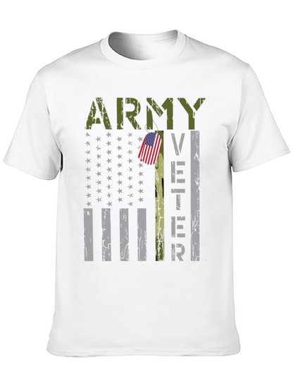 Camiseta Negra Militar Veterano del Ejército USA