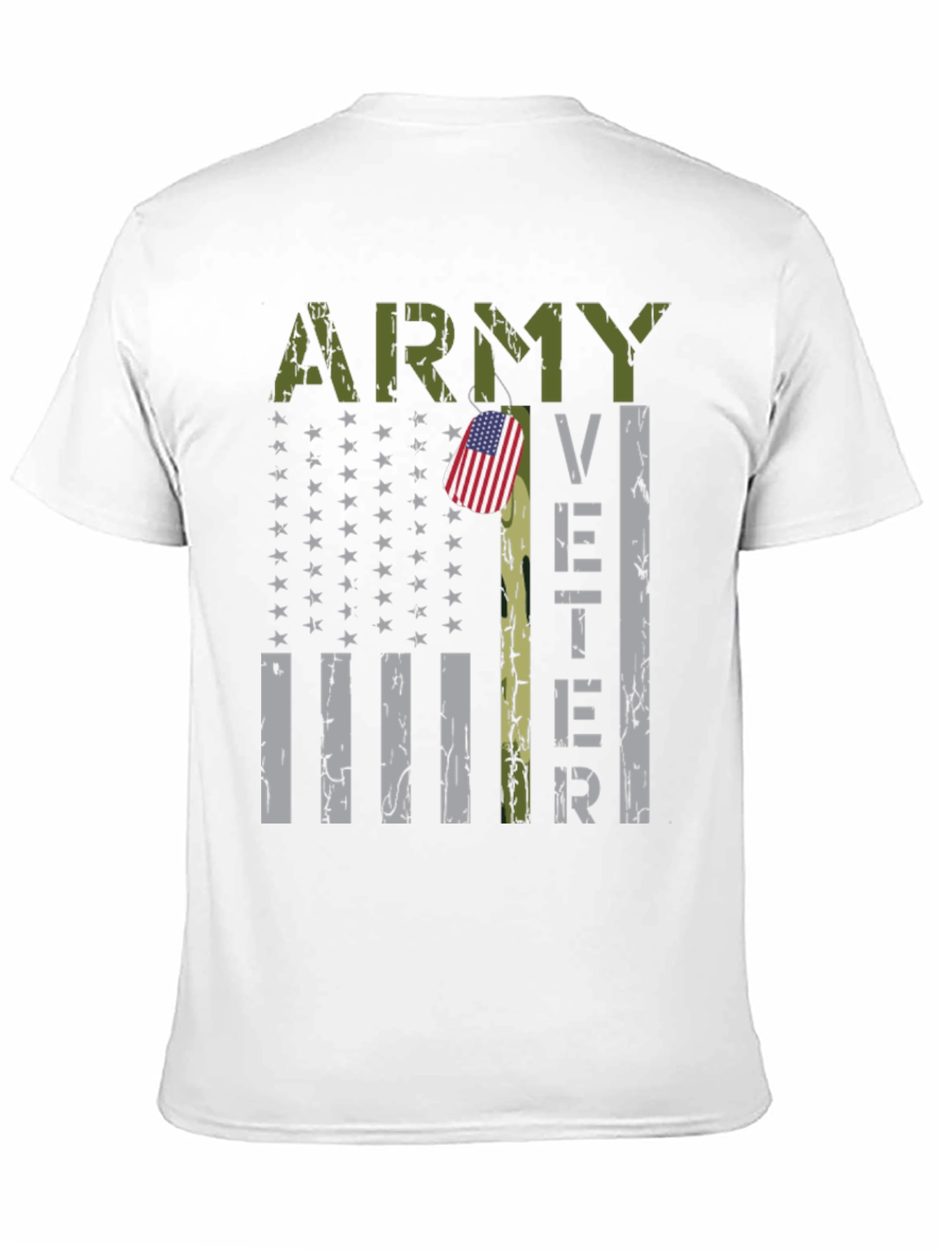 Camiseta Negra Militar Veterano del Ejército USA