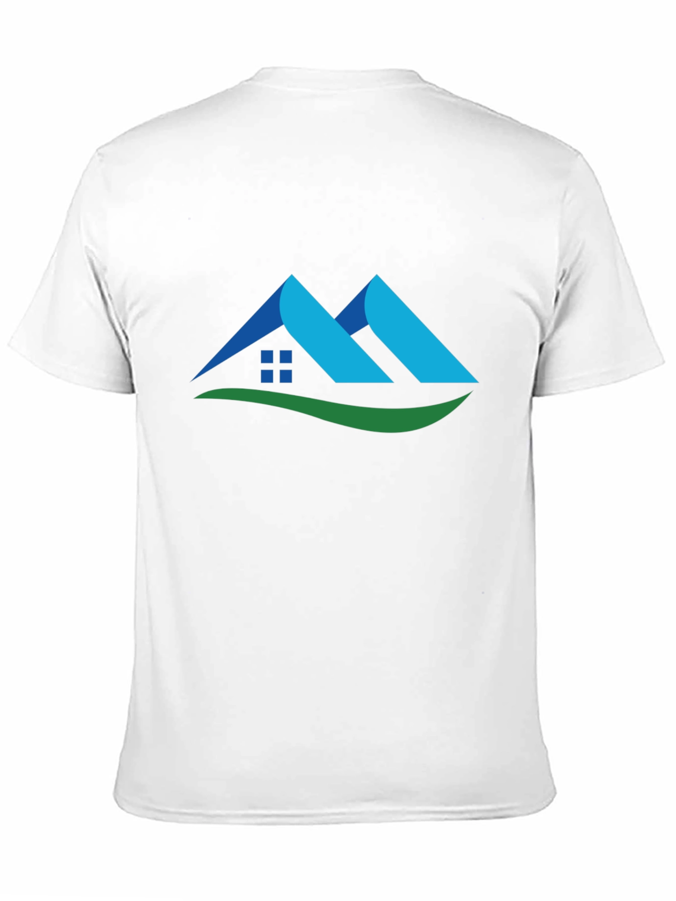 Camiseta Negra con Diseño de Casa Abstracta