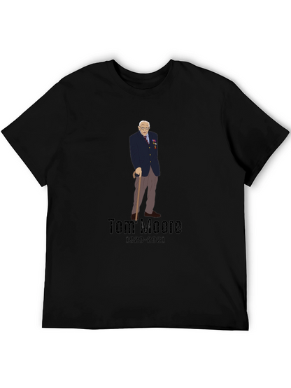 Camiseta Negra Conmemorativa de Tom Moore 1920-2021