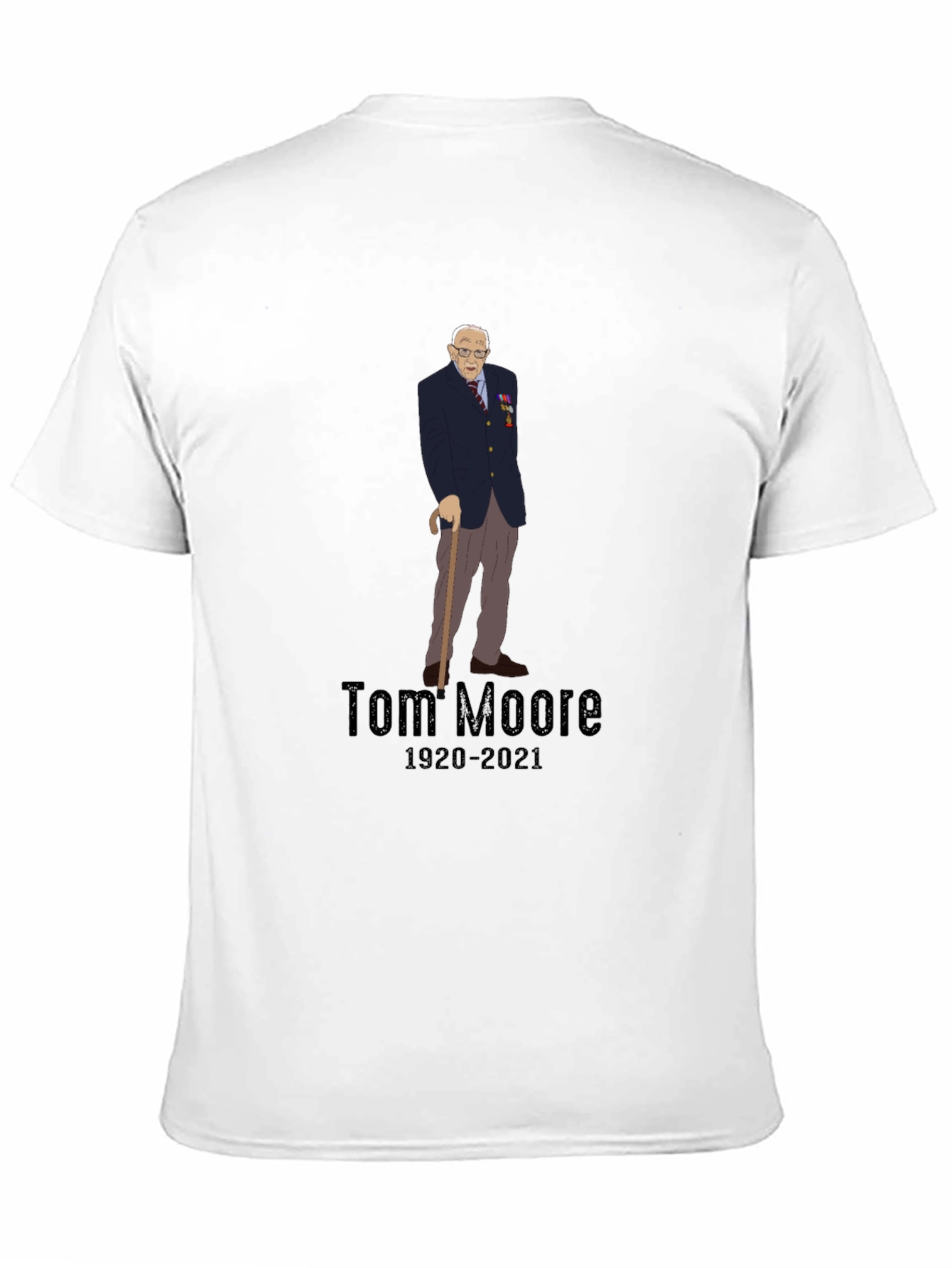Camiseta Negra Conmemorativa de Tom Moore 1920-2021
