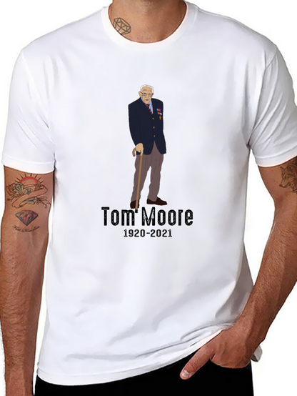 Camiseta Negra Conmemorativa de Tom Moore 1920-2021