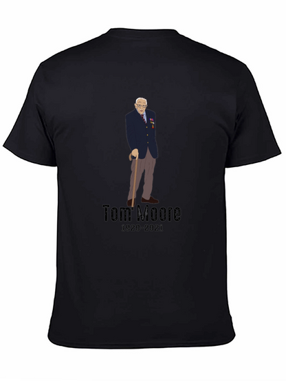 Camiseta Negra Conmemorativa de Tom Moore 1920-2021