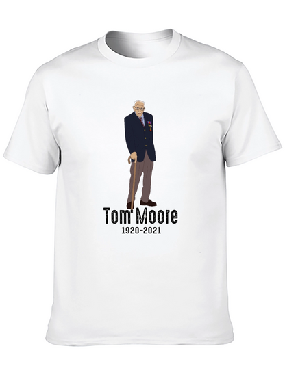 Camiseta Negra Conmemorativa de Tom Moore 1920-2021