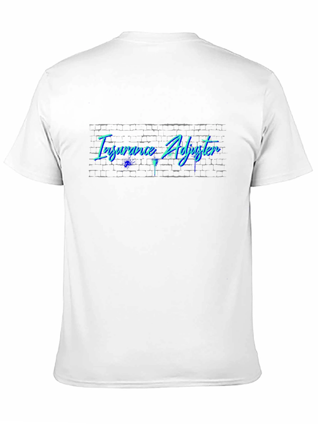 Camiseta Negra Ajustador de Seguros Diseño Neón