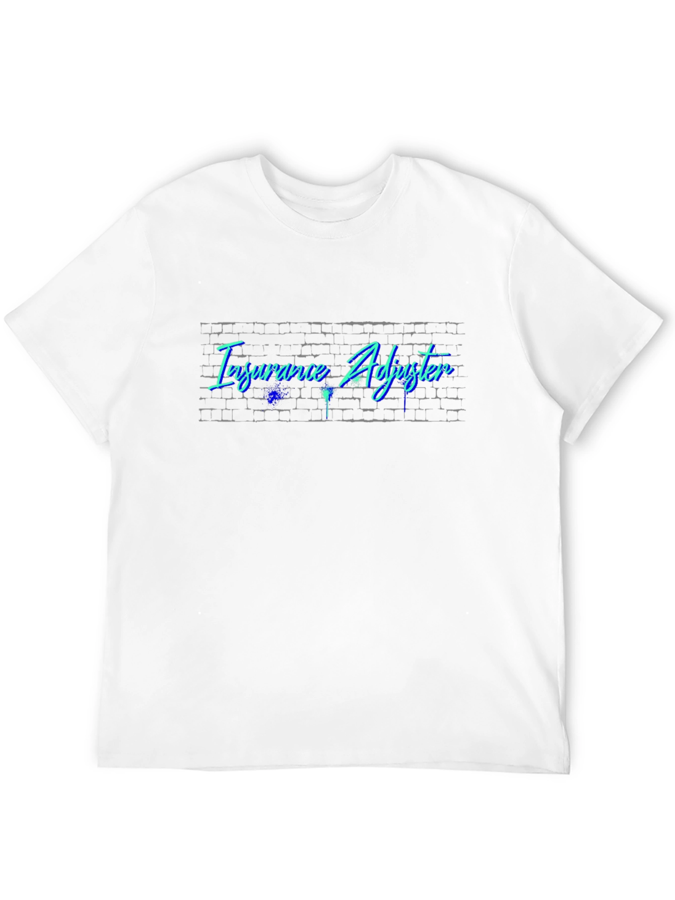 Camiseta Negra Ajustador de Seguros Diseño Neón