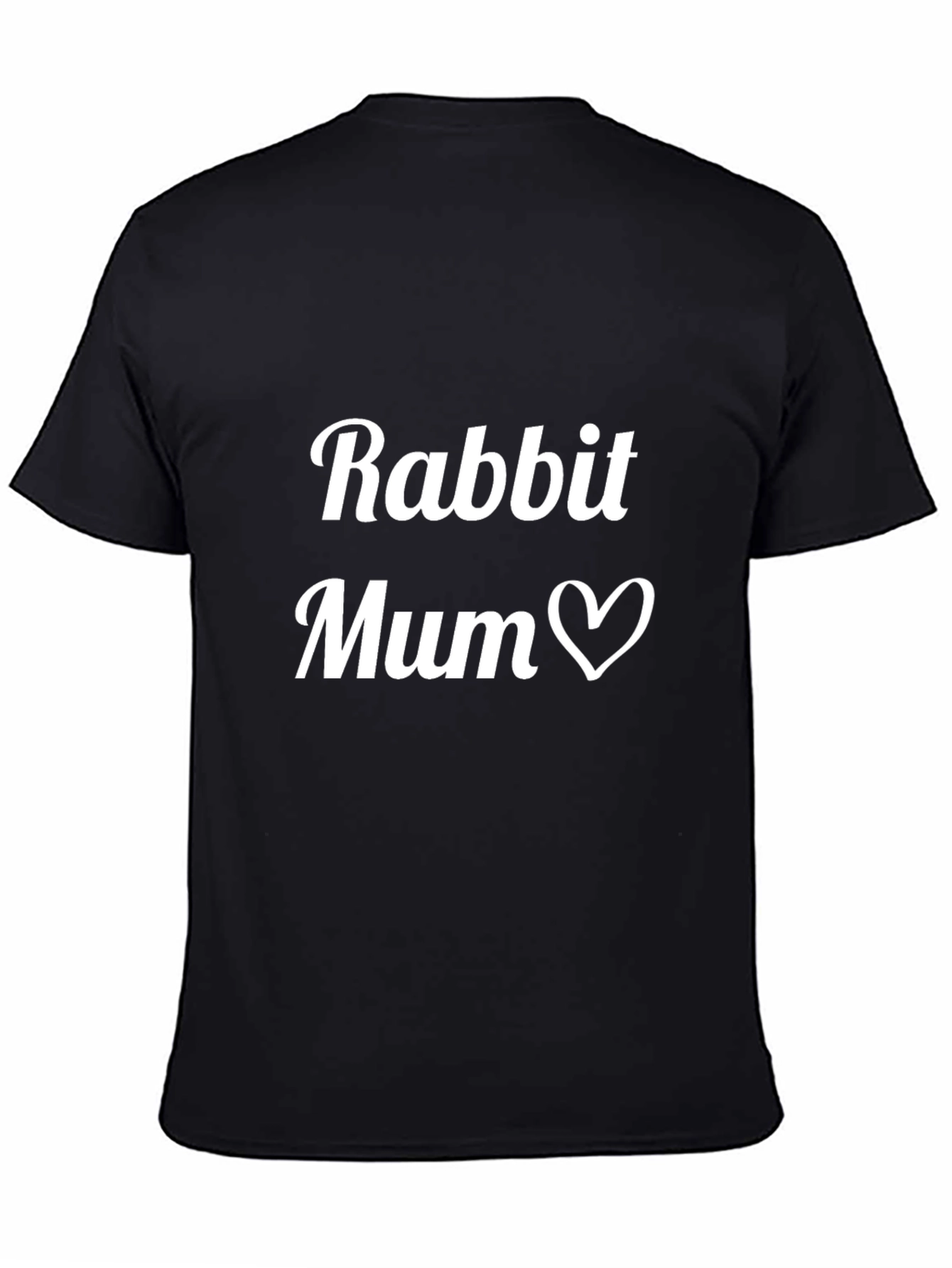 Camiseta Negra Rabbit Mum para Amantes de Conejos