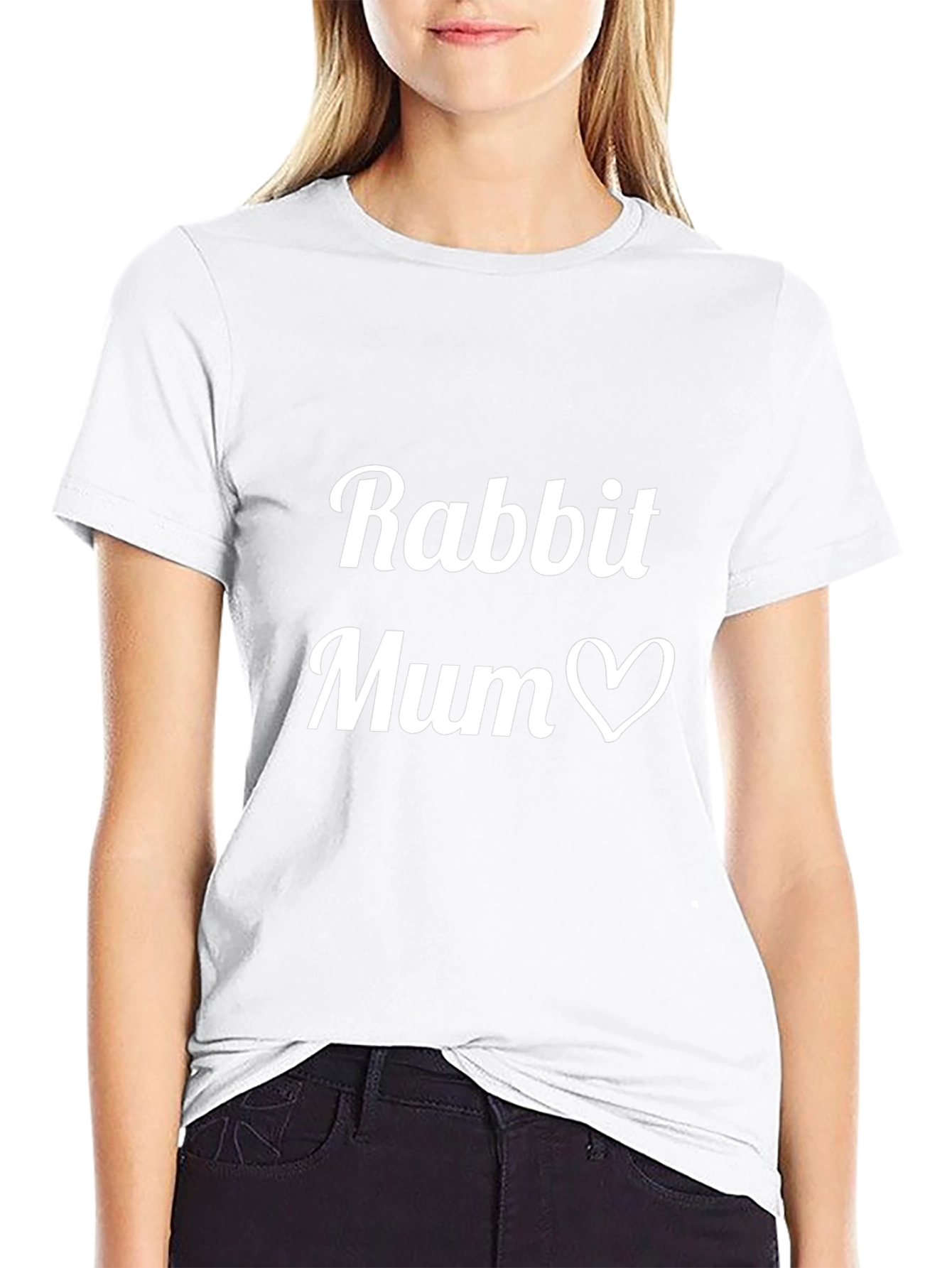 Camiseta Negra Rabbit Mum para Amantes de Conejos