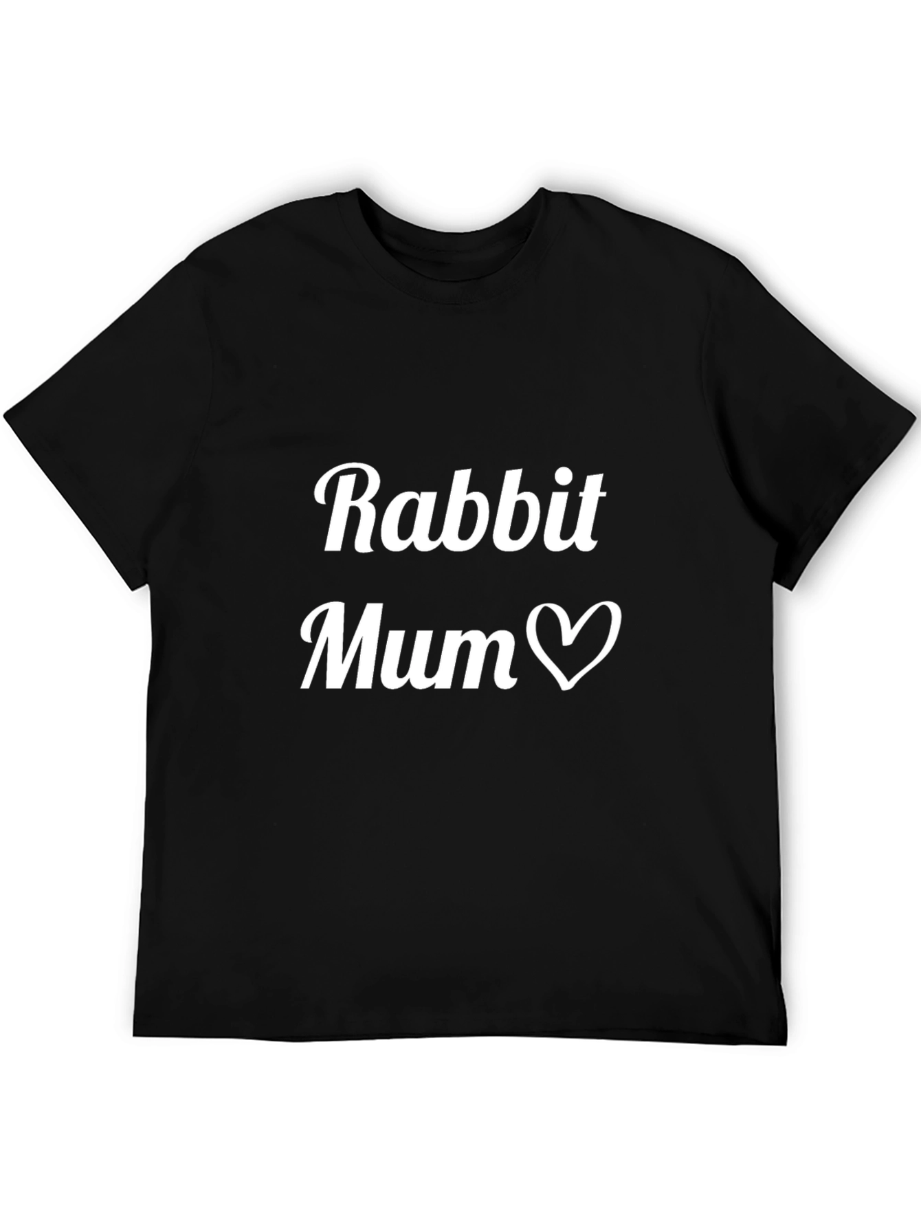 Camiseta Negra Rabbit Mum para Amantes de Conejos