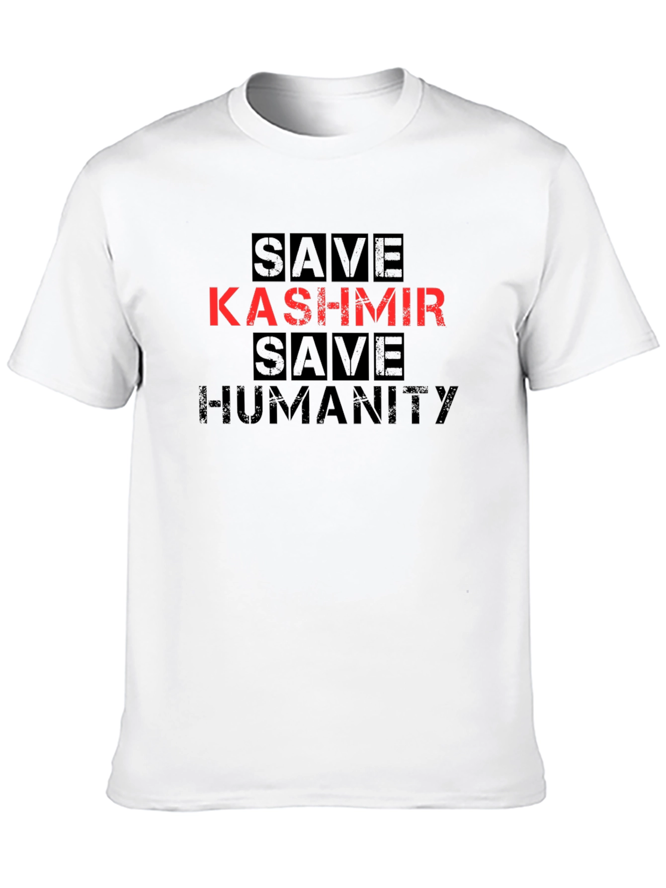 Camiseta Negra: Salva Cachemira Salva la Humanidad