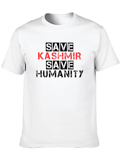 Camiseta Negra: Salva Cachemira Salva la Humanidad