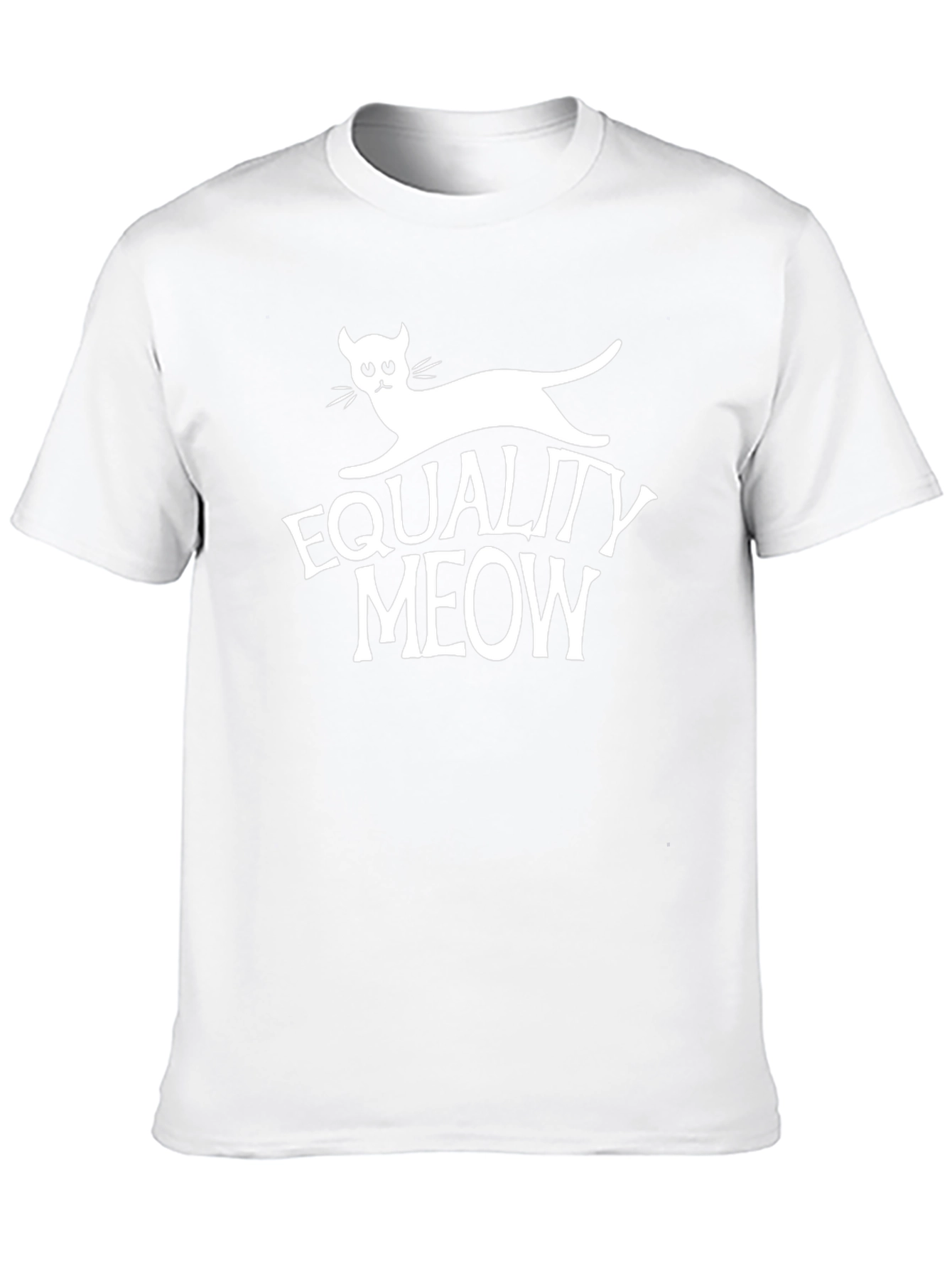 Camiseta Negra con Diseño Equality Meow