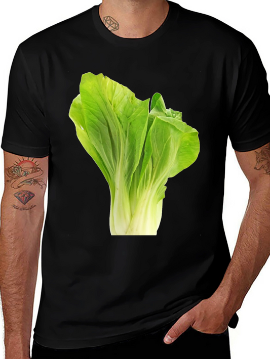 Camiseta Negra con Diseño de Lechuga