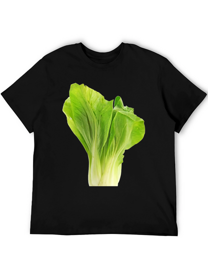 Camiseta Negra con Diseño de Lechuga