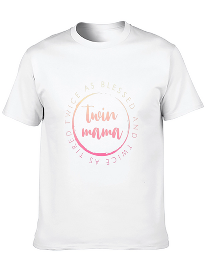 Camiseta Negra Twin Mama: Doblemente Bendecida