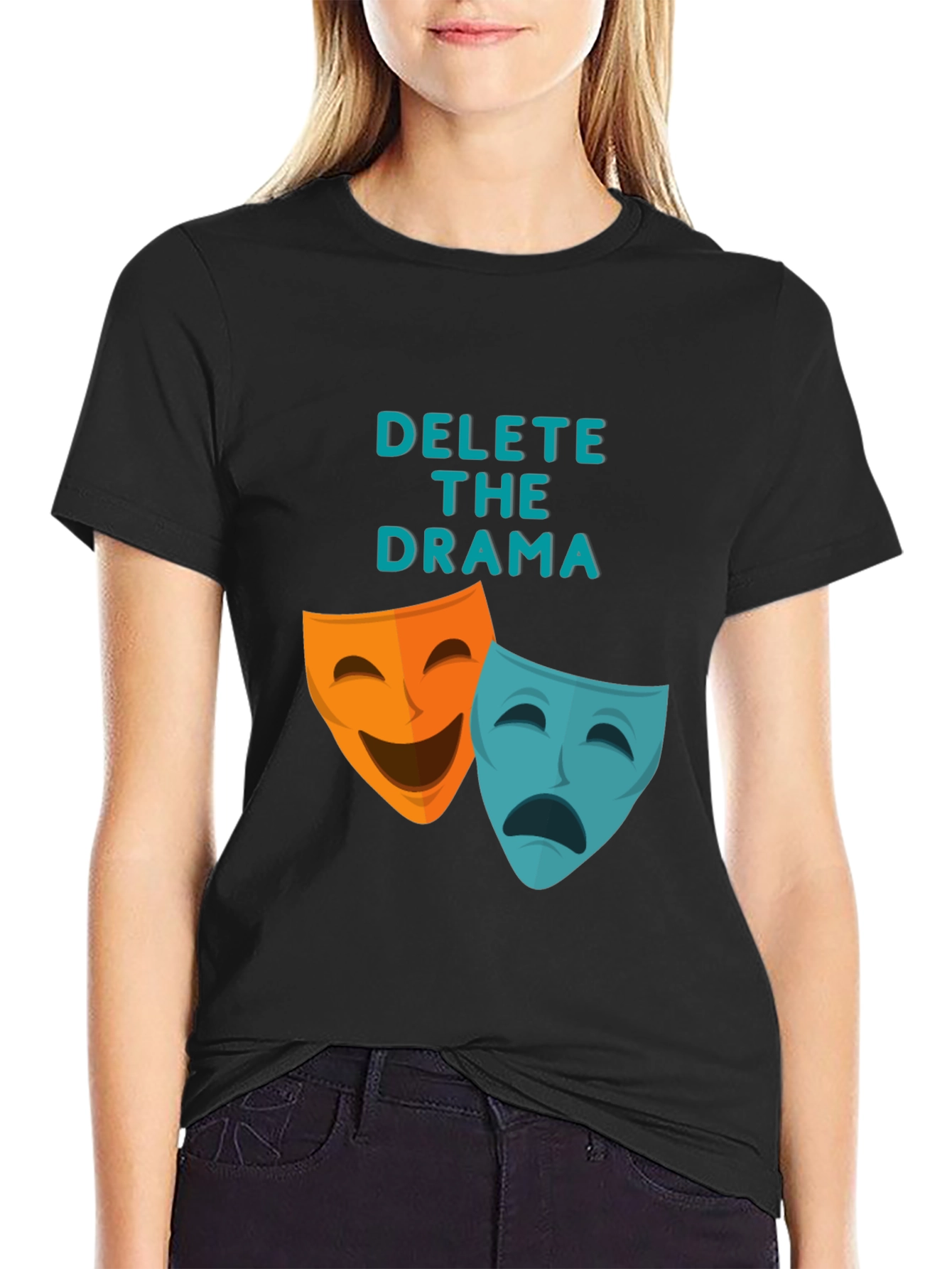 Camiseta Negra Delete The Drama