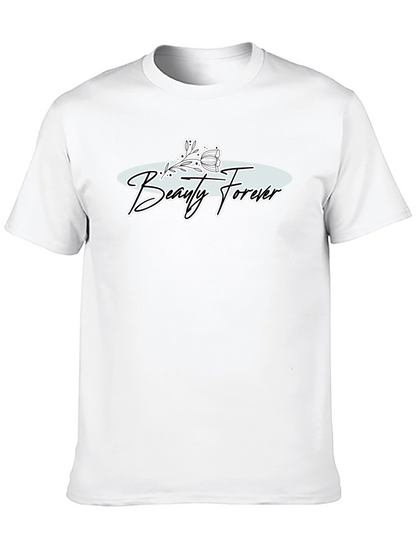 Camiseta Negra Estampada Beauty Forever