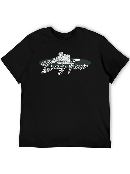 Camiseta Negra Estampada Beauty Forever
